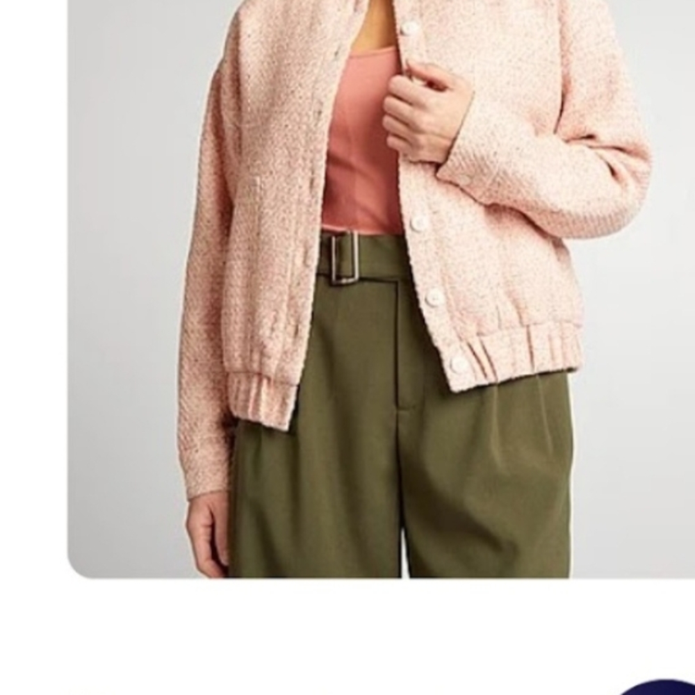 Textured Pink Teddy Jacket with Button Front